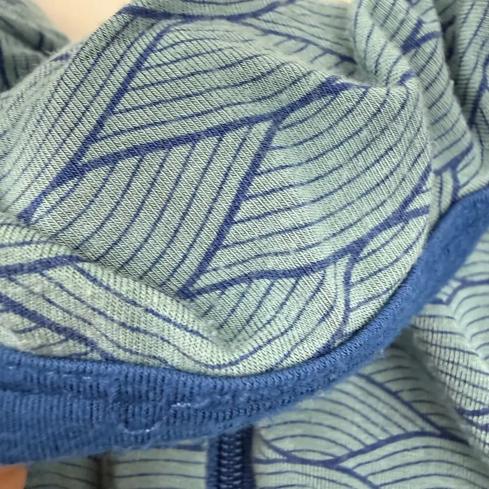 Kickee Pants Bamboo Blue Zip Footie Pajamas, Size 3/6m - Picture 3 of 5